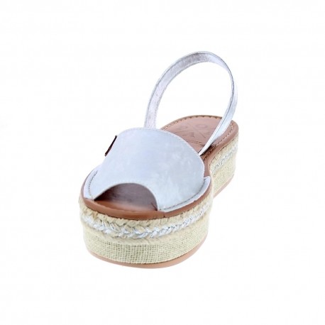 Abarcas menorquinas Popa zapatos Mujer modelo Rosario Plata 