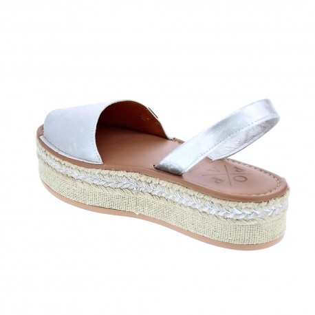 Abarcas menorquinas Popa zapatos Mujer modelo Rosario Plata 