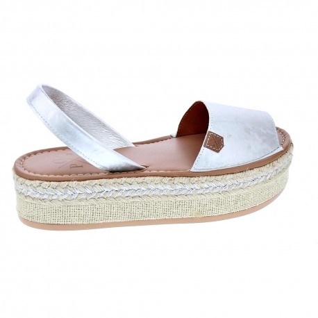 Abarcas menorquinas Popa zapatos Mujer modelo Rosario Plata 