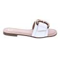 Sandalias Claudia zapatos Mujer modelo Carey Blanco 