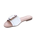 Sandalias Claudia zapatos Mujer modelo Carey Blanco 