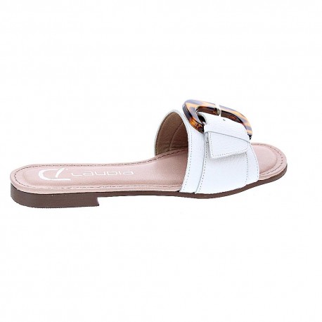 Sandalias Claudia zapatos Mujer modelo Carey Blanco 