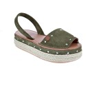 Abarcas menorquinas Popa zapatos Mujer modelo Rosario Verde 