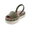 Abarcas menorquinas Popa zapatos Mujer modelo Rosario Verde 
