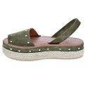 Abarcas menorquinas Popa zapatos Mujer modelo Rosario Verde 