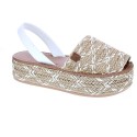 Abarcas menorquinas Popa zapatos Mujer modelo Chiara Beige 