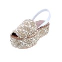 Abarcas menorquinas Popa zapatos Mujer modelo Chiara Beige 