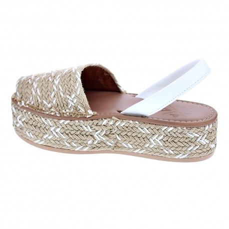 Abarcas menorquinas Popa zapatos Mujer modelo Chiara Beige 