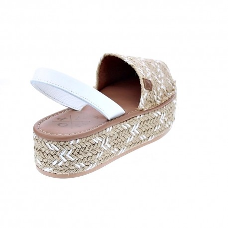 Abarcas menorquinas Popa zapatos Mujer modelo Chiara Beige 