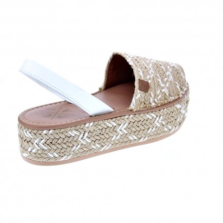 Abarcas menorquinas Popa zapatos Mujer modelo Chiara Beige 