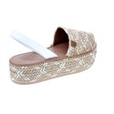 Abarcas menorquinas Popa zapatos Mujer modelo Chiara Beige 