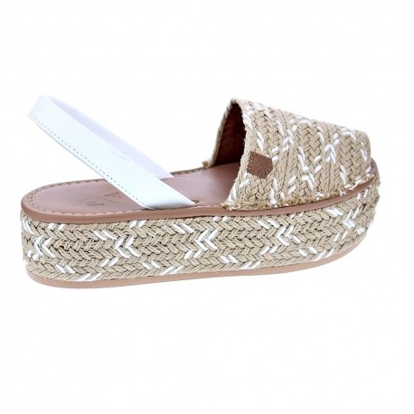 Abarcas menorquinas Popa zapatos Mujer modelo Chiara Beige 