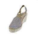 Alpargatas Toni Pons zapatos Mujer modelo Triton Plata Elástico