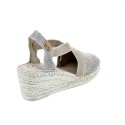 Alpargatas Toni Pons zapatos Mujer modelo Triton Plata Elástico