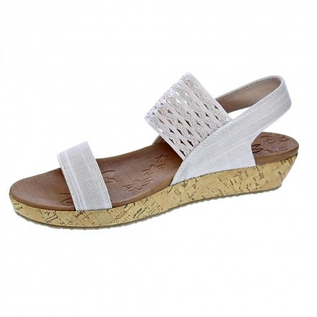 Sandalias Skechers zapatos Mujer modelo Brie Beige 