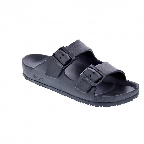 Sandalias Duuo zapatos Mujer modelo Bio Eva Flat 02 Negro Hebillas