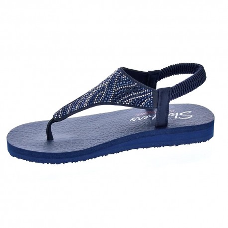 Sandalias Skechers zapatos Mujer modelo Meditation Azul 