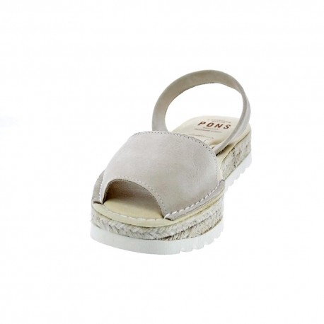 Abarcas menorquinas Avarca Pons zapatos Mujer modelo 116F Beige 
