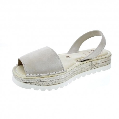 Abarcas menorquinas Avarca Pons zapatos Mujer modelo 116F Beige 