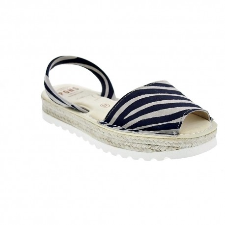 Abarcas menorquinas Avarca Pons zapatos Mujer modelo 116F Negro 