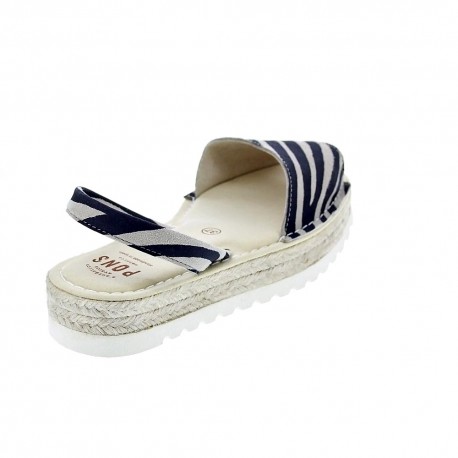 Abarcas menorquinas Avarca Pons zapatos Mujer modelo 116F Negro 