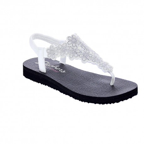 Sandalias Skechers zapatos Mujer modelo Meditation Plata 