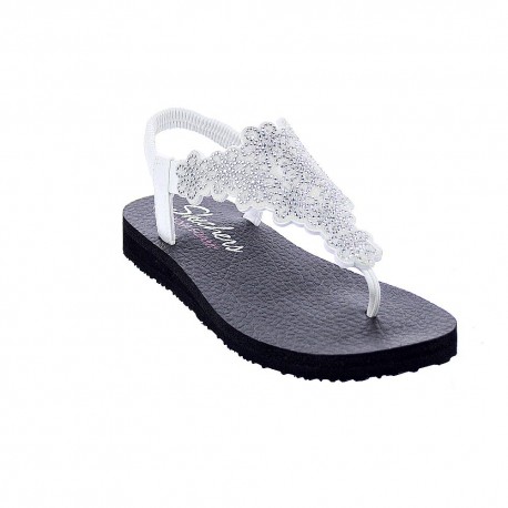 Sandalias Skechers zapatos Mujer modelo Meditation Plata 