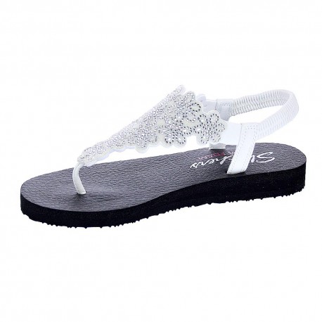 Sandalias Skechers zapatos Mujer modelo Meditation Plata 