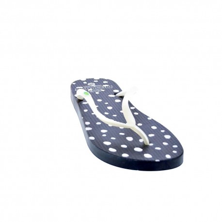 Chanclas Brasileras zapatos Mujer modelo Topos Black Negro 