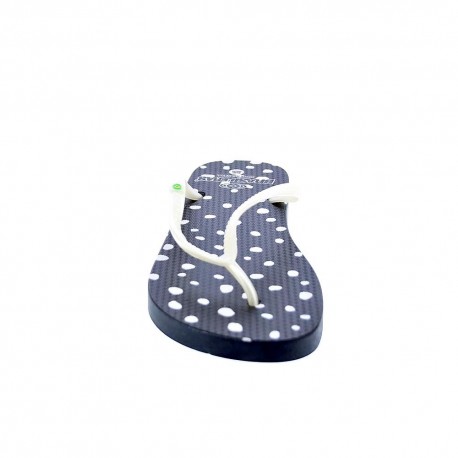 Chanclas Brasileras zapatos Mujer modelo Topos Black Negro 