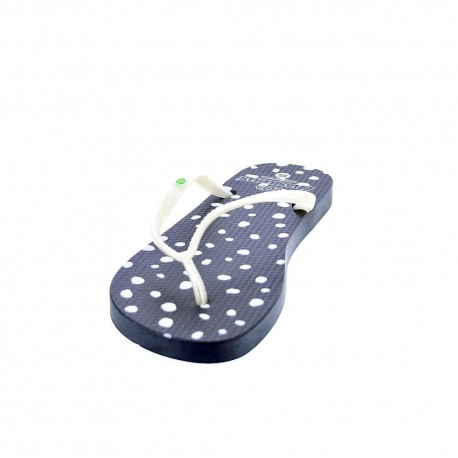 Chanclas Brasileras zapatos Mujer modelo Topos Black Negro 