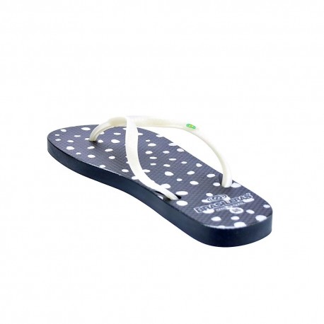 Chanclas Brasileras zapatos Mujer modelo Topos Black Negro 