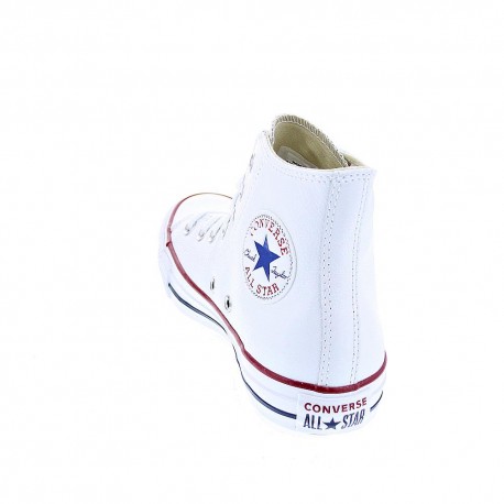 Zapatillas botas Converse zapatos Mujer modelo Chuck Taylor All Star piel sin plataforma Blanco Cordón