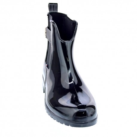 Botines Tommy Hilfiger zapatos Mujer modelo TH Hardware Rainboot Negro 