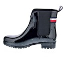 Botines Tommy Hilfiger zapatos Mujer modelo TH Hardware Rainboot Negro 