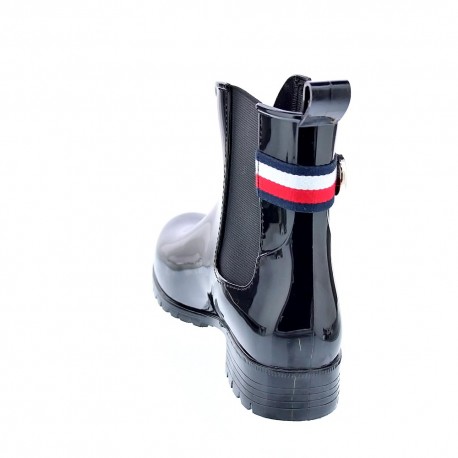 Botines Tommy Hilfiger zapatos Mujer modelo TH Hardware Rainboot Negro 