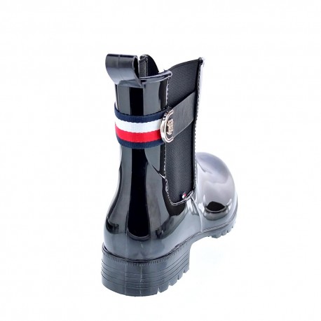 Botines Tommy Hilfiger zapatos Mujer modelo TH Hardware Rainboot Negro 