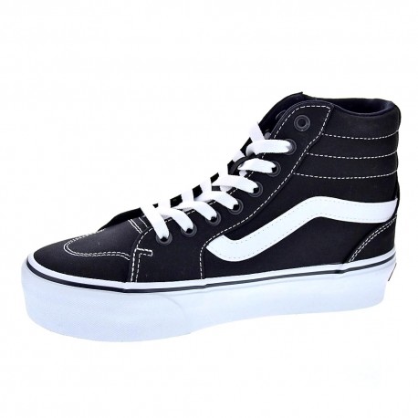 Zapatillas botas Vans zapatos Mujer modelo Filmore Hi Platform Negro Cordón