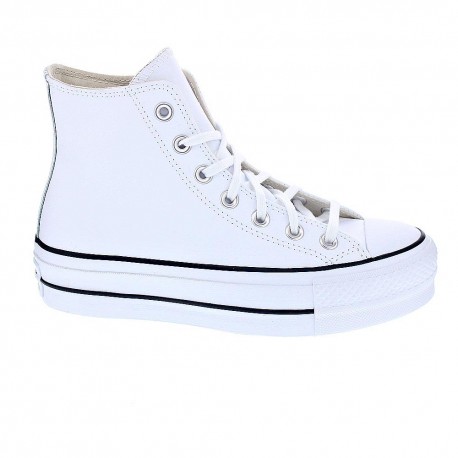 Chuck Taylor All Star Plataforma Bota piel blanca