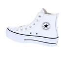 Zapatillas botas Converse zapatos Mujer modelo Chuck Taylor All Star Plataforma Bota piel blanca Blanco Cordón
