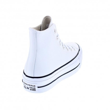 Zapatillas botas Converse zapatos Mujer modelo Chuck Taylor All Star Plataforma Bota piel blanca Blanco Cordón