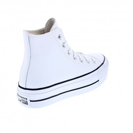 Zapatillas botas Converse zapatos Mujer modelo Chuck Taylor All Star Plataforma Bota piel blanca Blanco Cordón