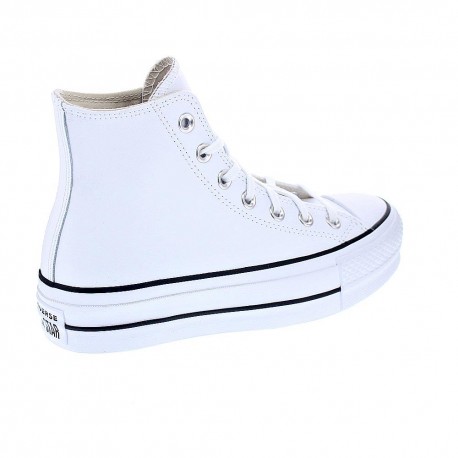 Zapatillas botas Converse zapatos Mujer modelo Chuck Taylor All Star Plataforma Bota piel blanca Blanco Cordón