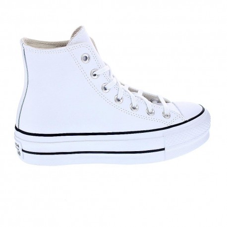 Zapatillas botas Converse zapatos Mujer modelo Chuck Taylor All Star Plataforma Bota piel blanca Blanco Cordón