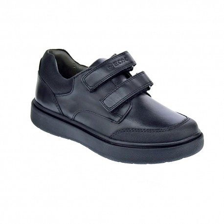 Colegial Geox zapatos Niño modelo Riddock 2 velcros Negro 