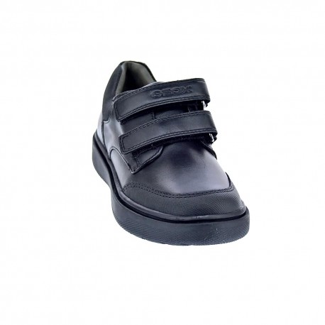 Colegial Geox zapatos Niño modelo Riddock 2 velcros Negro 