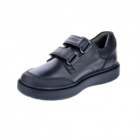 Colegial Geox zapatos Niño modelo Riddock 2 velcros Negro 