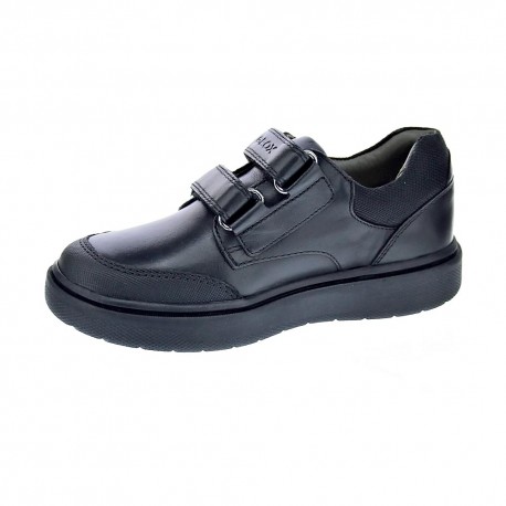 Colegial Geox zapatos Niño modelo Riddock 2 velcros Negro 