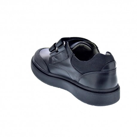 Colegial Geox zapatos Niño modelo Riddock 2 velcros Negro 