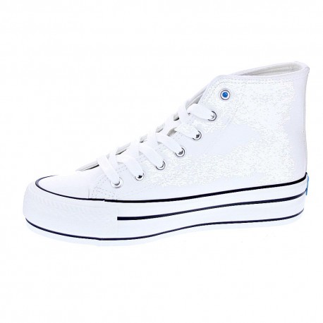 Zapatillas botas Mtng zapatos Mujer modelo Bigger- X Blanco Cordón